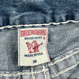 True Religion Contrast Stitch Jeans - 36W 27L Blue Cotton
