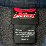 Dickies Checked Overshirt - Medium Blue Cotton
