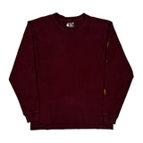 Vintage Carhartt Long Sleeve T-Shirt - Small Burgundy Cotton
