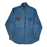 Mead Eye Care Wrangler Denim Shirt - Medium Blue Cotton