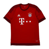 Bayern München Adidas 2015-16 Home Football Shirt - Medium Red Polyester