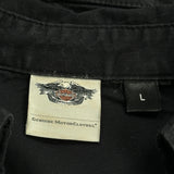 Motorcycle Harley Davidson Graphic Vest - Large Black Cotton