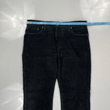 Levis Slim Cord Pants - 36″ Waist Black Cotton Blend
