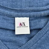 Armani Exchange T-Shirt - Large Blue Cotton Blend