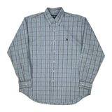 Blake Ralph Lauren Checked Shirt - Large Blue Cotton
