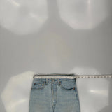 Levis Ribcage Straight Jeans - 26W US 2 Light Wash Cotton