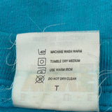 Blank Blue Wave Single Stitch T-Shirt - Large Blue Cotton