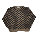Geoffrey Beene Checked Sweater - Large Multicoloured Acrylic