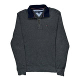 Tommy Hilfiger Collared 1/4 Zip - Medium Gray Cotton