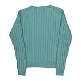 Polo By Ralph Lauren Cable Knit Sweater - Large Blue Cotton