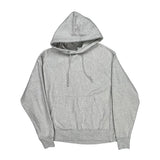 Reverse Weave Champion Hoodie - Large Gray Cotton Blend