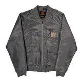 Ma-1 Riot Empire Dream Bomber Jacket - Medium Gray Polyester