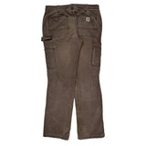 Carhartt Double Knee Carpenter Pants - 31W 31L Brown Cotton Blend