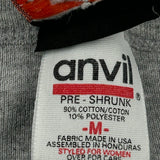 Anvil Graphic Long Sleeve T-Shirt - Medium Grey Cotton Blend