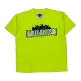 Age 10-12 Harley Davidson Graphic T-Shirt - Medium Yellow Cotton Blend
