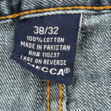 Mecca Wide Leg Jeans - 39W 32L Blue Cotton