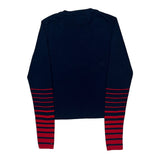 Tommy Hilfiger Denim Striped Sweater - Medium Navy Cotton