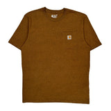 Carhartt T-Shirt - Large Brown Cotton