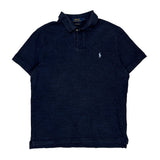 Polo By Ralph Lauren Slim Fit Polo Shirt - Large Blue Cotton