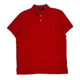 Ralph Lauren Slim Fit Polo Shirt - XL Red Cotton