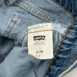 Levis Slim Denim Shorts - Mediumw 8L Blue Cotton