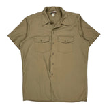 Dickies Short Sleeve Shirt - Large Khaki Cotton