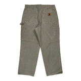 Carhartt Double Knee Carpenter Pants - 34W 30L Gray Cotton