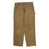 Carhartt Double Knee Carpenter Pants - 34W 32L Brown Cotton