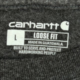 Carhartt Long Sleeve T-Shirt - Large Grey Cotton