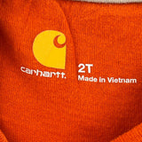 Age 2 Carhartt Graphic Long Sleeve T-Shirt - 2XS Orange Cotton