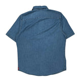 Wrangler Denim Shirt - Large Blue Denim