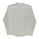 Collarless Boss Shirt - XL White Cotton