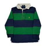 Age 5 Polo By Ralph Lauren Striped Rugby Shirt - XS Green Cotton