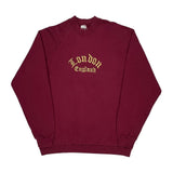 London England Unbranded Sweatshirt - Medium Burgundy Cotton