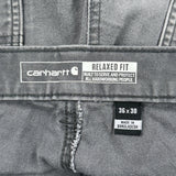 Carhartt Double Knee Carpenter Pants - 36W 30L Gray Cotton