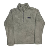 Patagonia Fleece 1/4 Zip - Large Gray Polyester