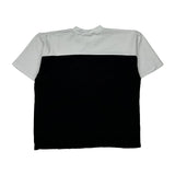 Reebok T-Shirt - Large Black & White Cotton