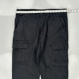 Wrangler Cargo Trousers - 36W 33L Black Cotton
