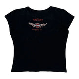 Harley Davidson Graphic T-Shirt - Medium Black Cotton