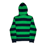 Rugby Polo By Ralph Lauren Striped Hoodie - Large Green Cotton