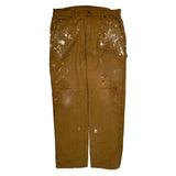 Painted Dickies Carpenter Pants - 36W 32L Brown Cotton