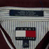 Tommy Hilfiger Polo Shirt - XL Burgundy Cotton