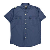 Authentic Classic Apparel Hilfiger Denim Short Sleeve Shirt - XL Blue Cotton