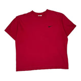 Nike T-Shirt - Large Red Cotton