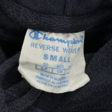 Reverse Weave Champion Hoodie - Small Navy Cotton
