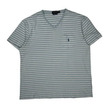 Polo By Ralph Lauren Striped T-Shirt - XL Blue Cotton