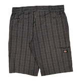 Dickies Checked Shorts - 37W 11L Gray Cotton