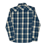 Levis Checked Flannel Shirt - Medium White Cotton