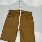 Dickies Carpenter Shorts - 32W 11L Brown Cotton Blend