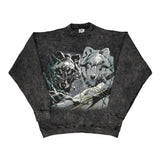 Made In USA Harlequin Sweatshirt - Large Grey Cotton